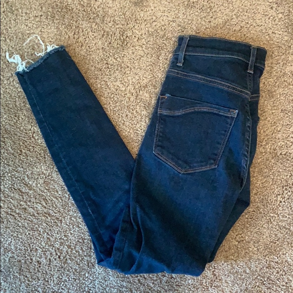 Express high rise cropped jean leggings